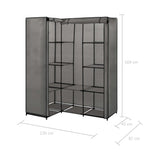 Armadio Angolare Grigio 130x87x169 cm