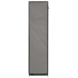 Armadio con Scomparti e Aste Grigio 150x45x175 cm in Tessuto