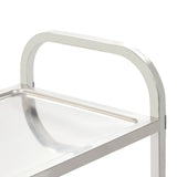 Carrello da Cucina a 3 Livelli 95x45x83,5 cm in Acciaio Inox