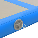 Tappetino Ginnastica Gonfiabile con Pompa 300x100x10 cm PVC Blu