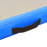 Tappetino Ginnastica Gonfiabile con Pompa 300x100x10 cm PVC Blu