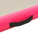 Tappetino Ginnastica Gonfiabile con Pompa 500x100x10cm PVC Rosa