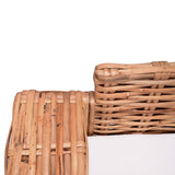 Divano da Giardino a 2 Posti in Rattan Naturale