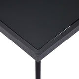 Tavolo da Pranzo Nero 120x60x75 cm in Vetro Temperato