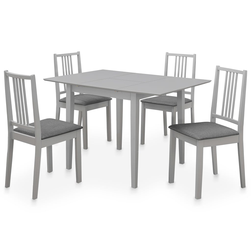 Set per Sala da Pranzo 5 pz in MDF Grigio