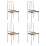 Set per Sala da Pranzo 5 pz in MDF Bianco