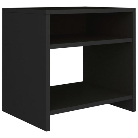 Comodino Nero 40x30x40 cm in Legno Multistrato