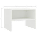 Comodino Bianco 40x30x30 cm Legno Ingegnerizzato