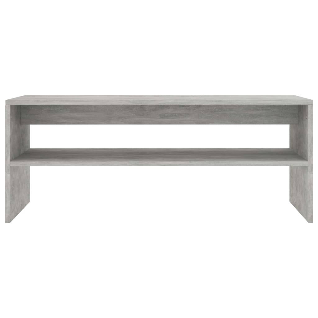 Tavolino Salotto Grigio Cemento 100x40x40 cm Legno Multistrato