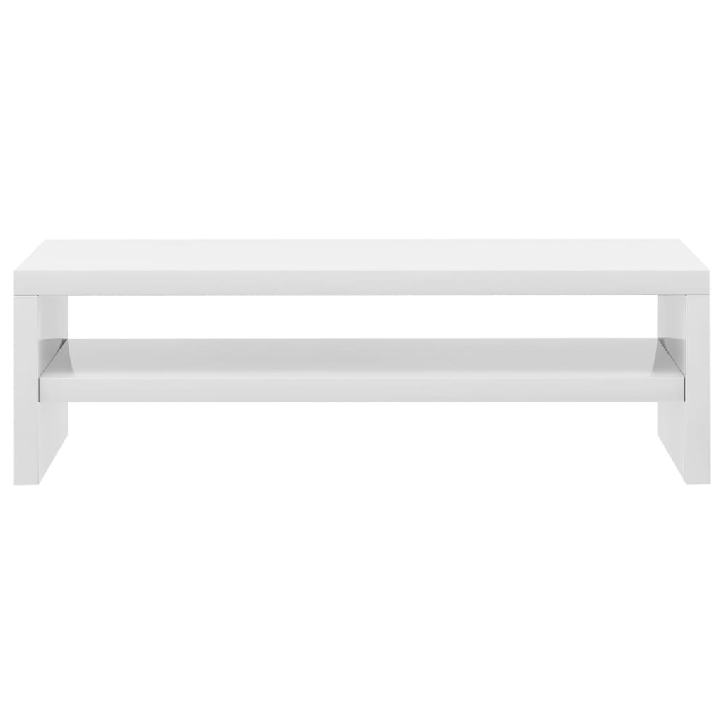 Supporto Monitor Bianco Lucido 42x24x13 cm in Legno Multistrato