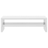 Supporto Monitor Bianco Lucido 42x24x13 cm in Legno Multistrato