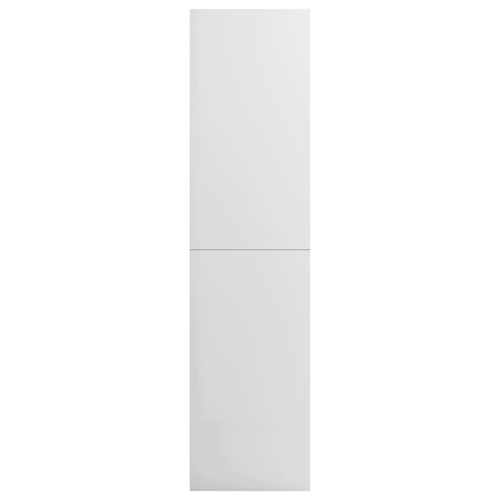 Armadio Bianco Lucido 100x50x200 cm in Legno Multistrato