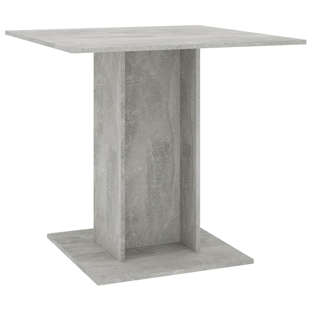 Tavolo da Pranzo Grigio Cemento 80x80x75 cm Legno Multistrato