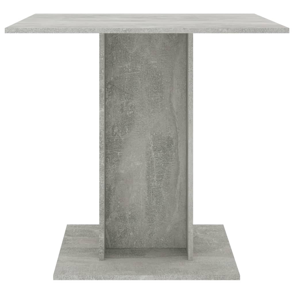 Tavolo da Pranzo Grigio Cemento 80x80x75 cm Legno Multistrato