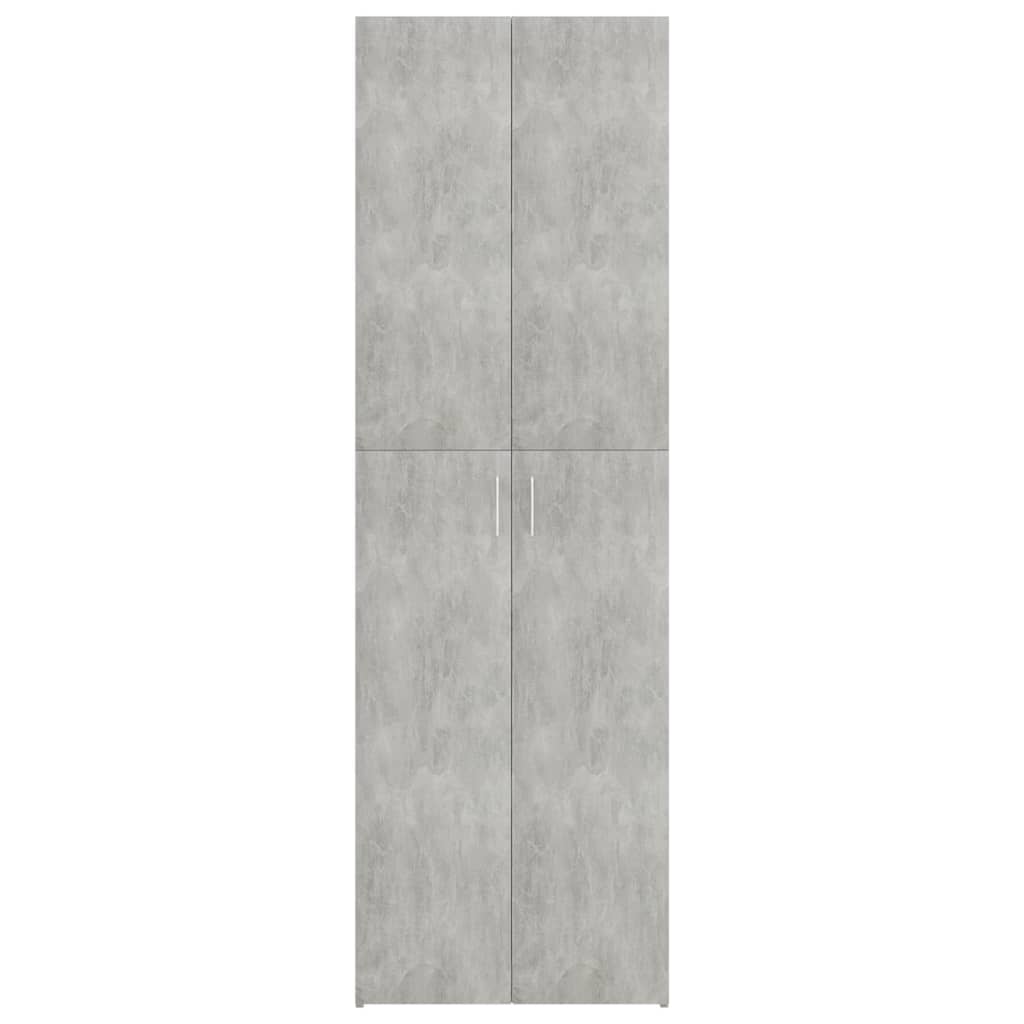 Armadio da Ufficio Grigio Cemento 60x32x190cm Legno Multistrato