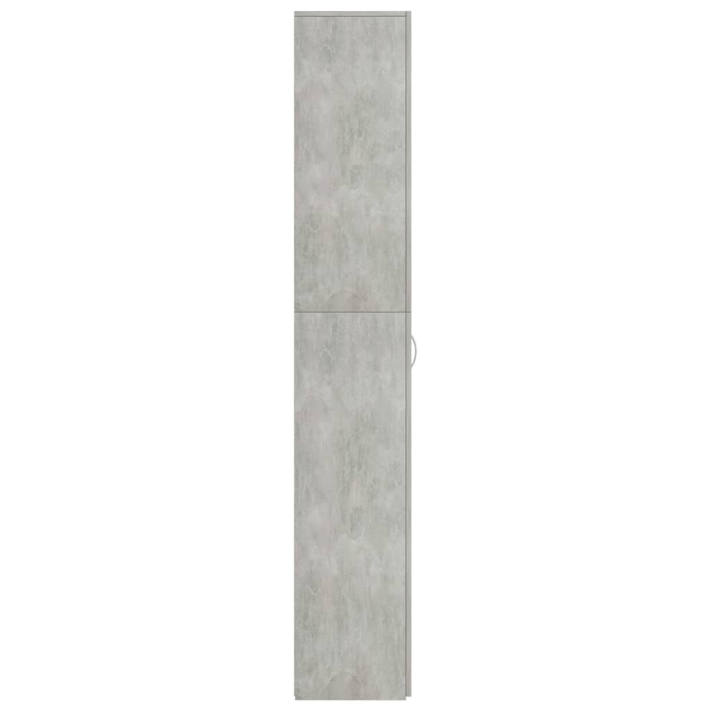 Armadio da Ufficio Grigio Cemento 60x32x190cm Legno Multistrato