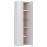 Armadio per Ufficio Bianco Lucido 60x32x190cm Legno Multistrato