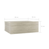 Comodini Pensili 2pz Rovere Sonoma 40x30x15cm Legno Multistrato