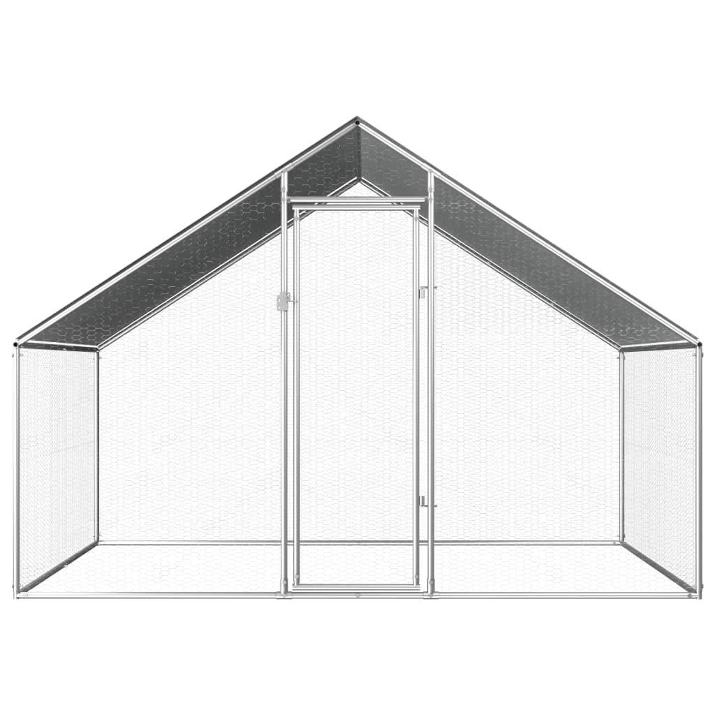 Gabbia per Polli da Esterno 2,75x2x1,92m in Acciaio Zincato