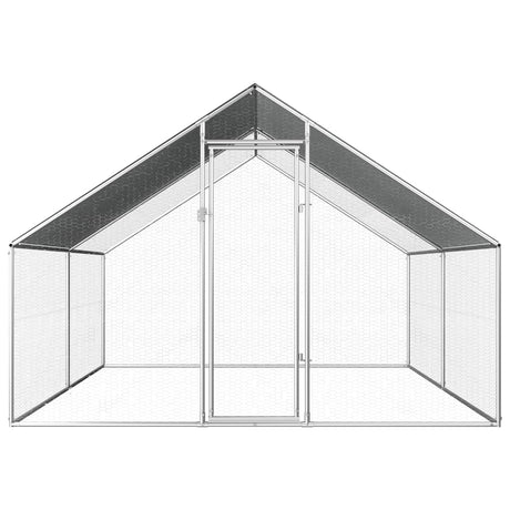 Gabbia per Polli da Esterno 2,75x4x1,92m in Acciaio Zincato