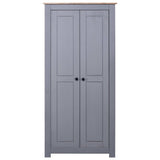 Armadio Grigio 80x50x171,5 cm Legno Massello Pino Panama Range