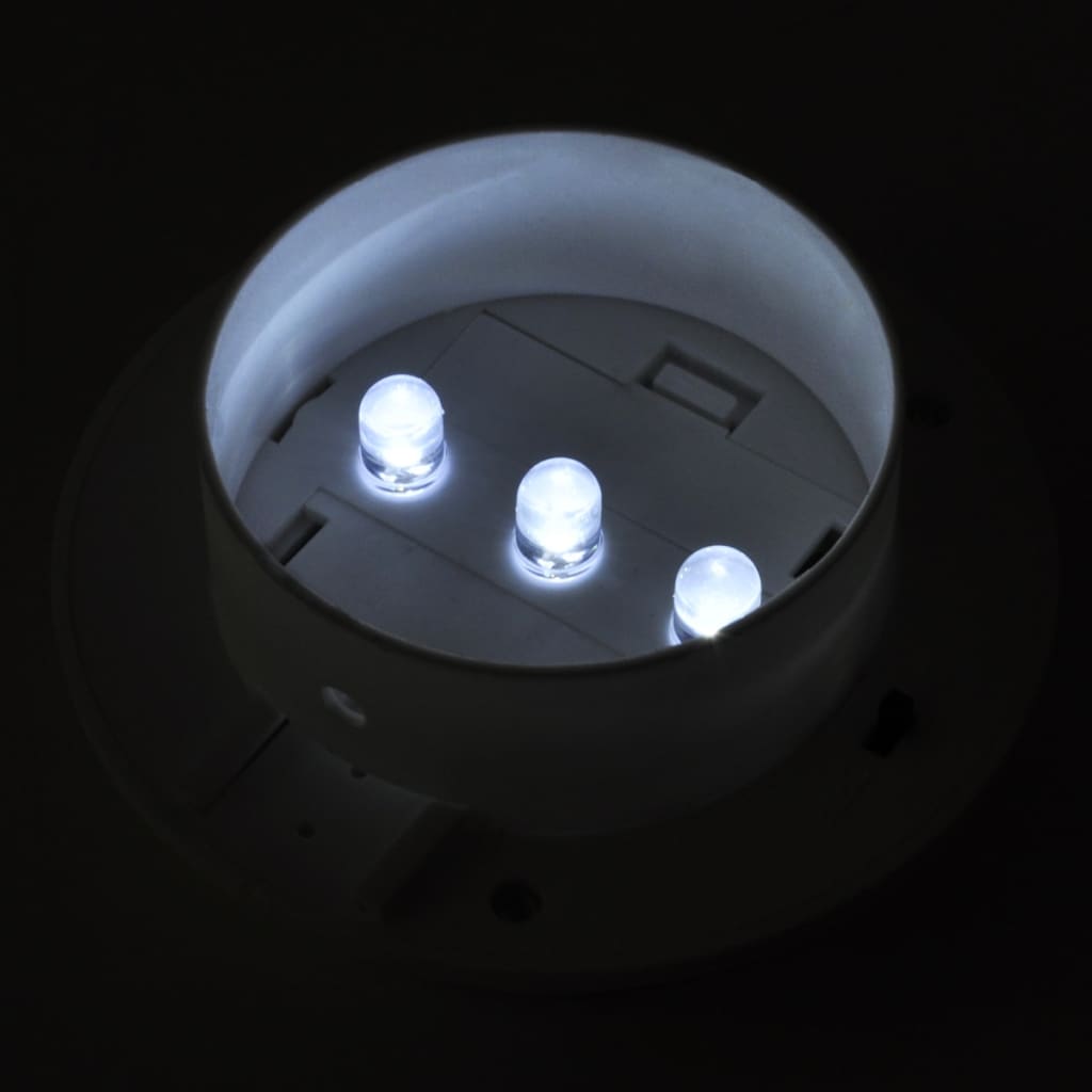 Lampade Solari da Esterno per Recinzioni 12 pz LED Bianco