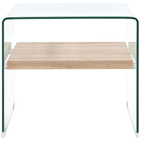 Tavolino da Salotto Trasparente 50x50x45 cm in Vetro Temperato
