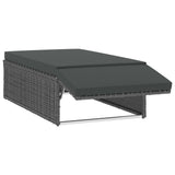 Set Divani da Giardino 2 pz con Cuscini in Polyrattan Grigio