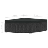 Set Divani da Giardino 6 pz con Cuscini in Polyrattan Nero