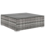 Set Divani da Giardino 12 pz con Cuscini in Polyrattan Grigio