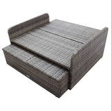 Set Divani da Giardino 2 pz con Cuscini in Polyrattan Grigio