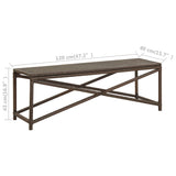 Panchina da Giardino 120 cm in Polyrattan Marrone