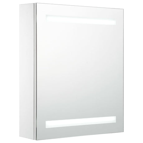 Armadietto Bagno con Specchio e LED 50x13,5x60 cm