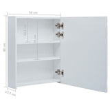 Armadietto Bagno con Specchio e LED 50x13,5x60 cm