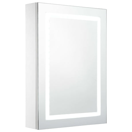 Armadietto Bagno con Specchio e LED 50x13x70 cm