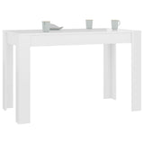 Tavolo da Pranzo Bianco Lucido 120x60x76 cm Legno Multistrato