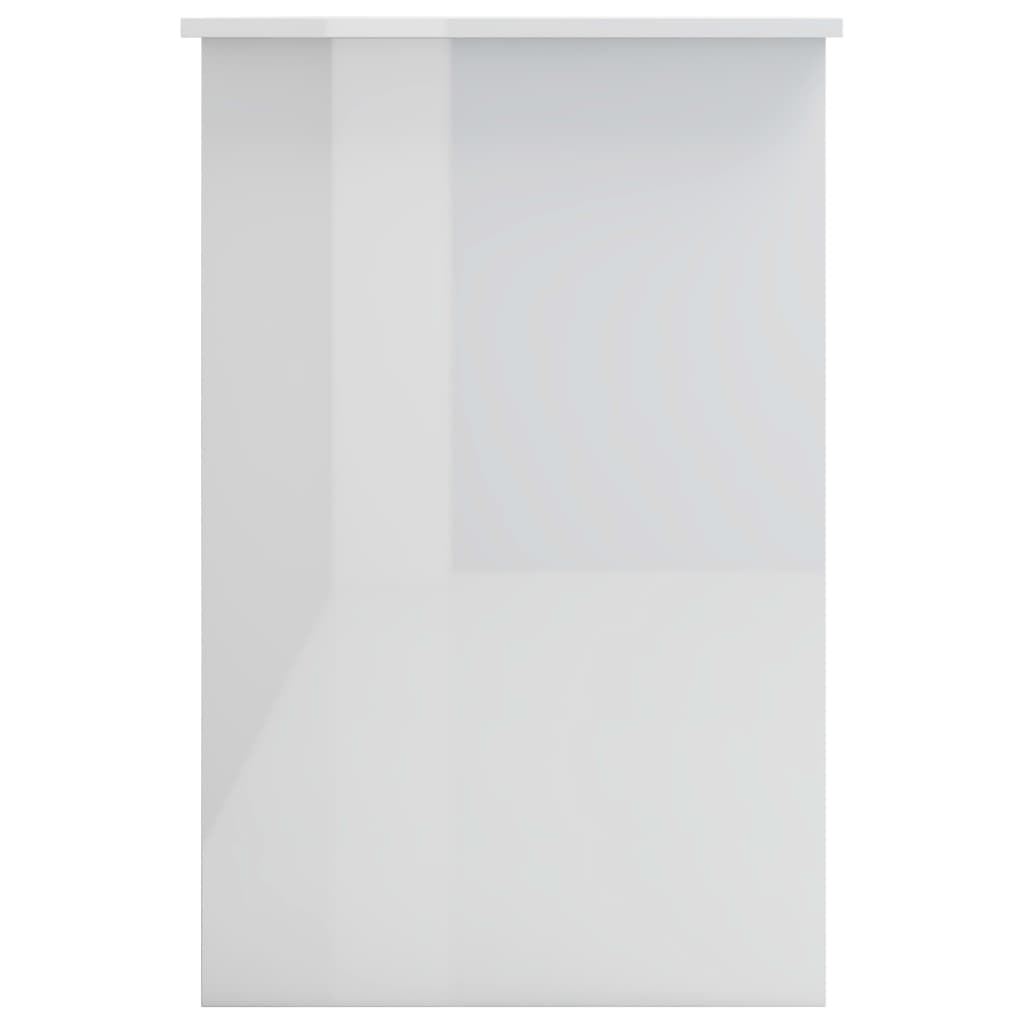 Scrivania Bianco Lucido 100x50x76 cm in Legno Multistrato