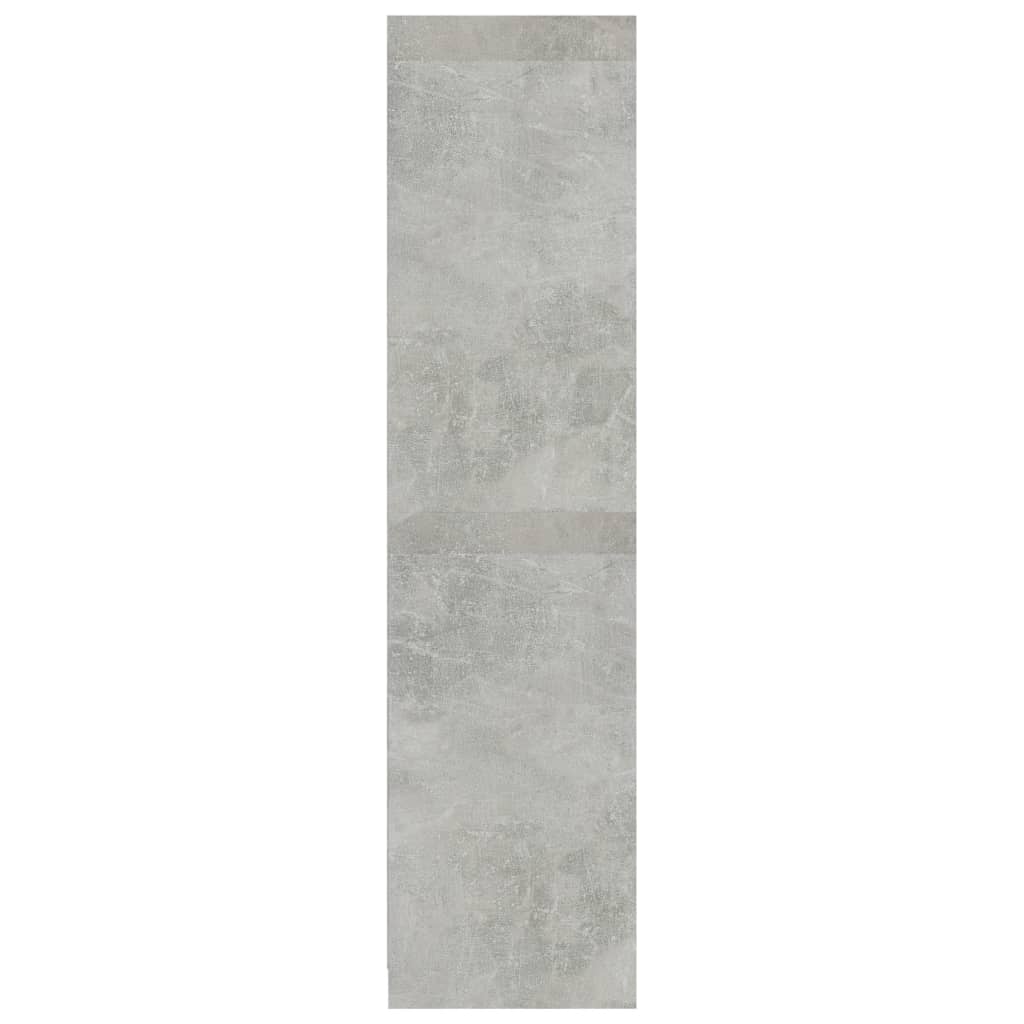 Armadio Cassetti Grigio Cemento 50x50x200 cm Legno Multistrato