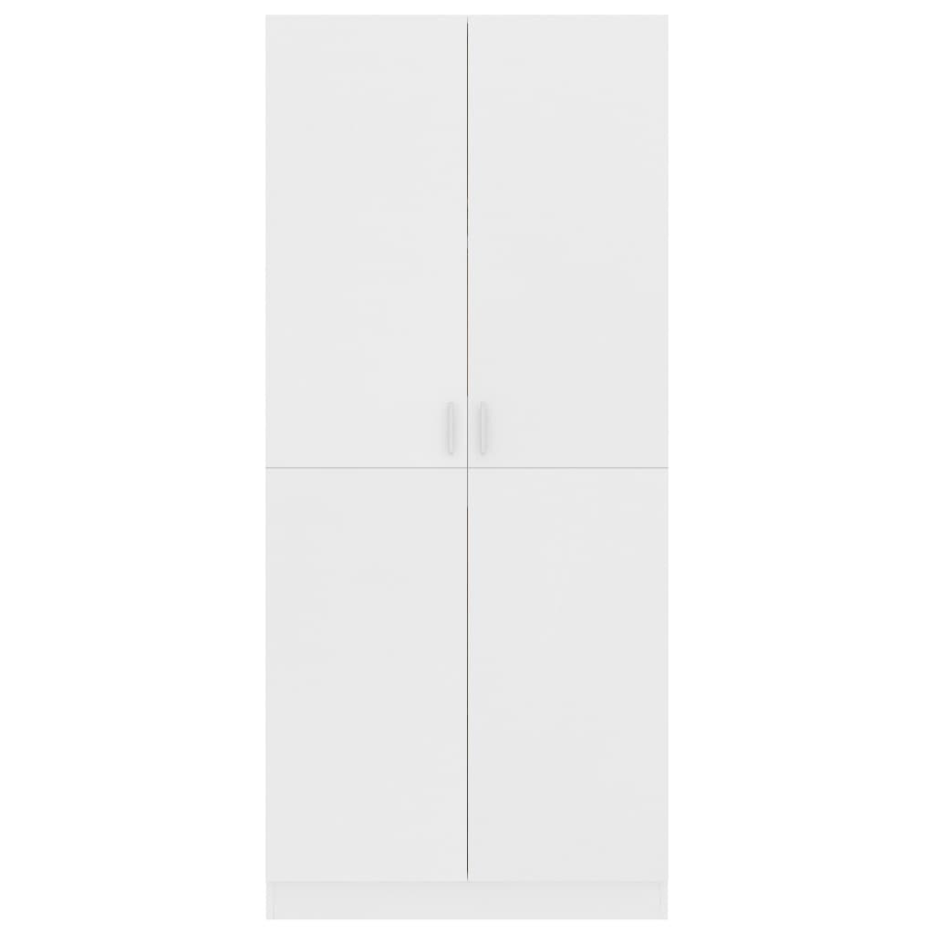 Armadio Bianco 80x52x180 cm in Legno Multistrato