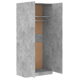 Armadio Grigio Cemento 90x52x200 cm in Legno Multistrato