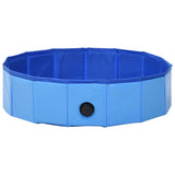 Piscina per Cani Pieghevole Blu 80x20 cm in PVC