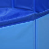 Piscina per Cani Pieghevole Blu 80x20 cm in PVC