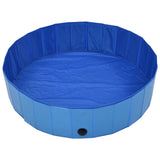 Piscina per Cani Pieghevole Blu 120x30 cm in PVC