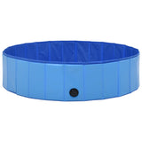 Piscina per Cani Pieghevole Blu 120x30 cm in PVC