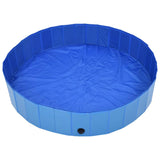 Piscina per Cani Pieghevole Blu 160x30 cm in PVC