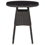 Sedie da Giardino 2 pz con Tavolino da Tè in Polyrattan Nero