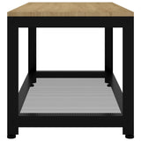 Tavolino Salotto Marrone Chiaro e Nero 90x45x45 cm MDF e Ferro