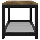 Tavolino Salotto Marrone Scuro e Nero 90x45x45cm in MDF e Ferro