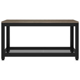 Tavolino da Salotto Grigio e Nero 90x45x45 cm in MDF e Ferro