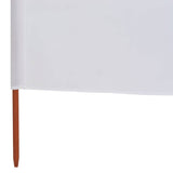 Paravento a 5 Pannelli in Tessuto 600x160 cm Bianco Sabbia